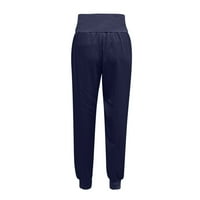 Pgeraug ženske hlače Čvrsto boje sasvim konopljenim pantalonama sa podijeljenim hlače za žene Plavi