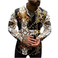 Simoidni muški kaputi i jakne - proljeće i jesenska modna košulja s dugim rukavima majica bež xxxxl