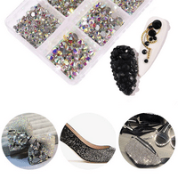 Nail Art Flatback naočale Rhinestones Crystal Crystal Flatback Stones za DIY Projekt za umjetnost noktiju,