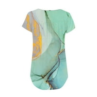 Ženska latica s kratkim rukavima Tunic Thelys Casual V izrez Bluza Dvostruki slojevi mrežaste majice