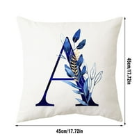 Fdelink bacanje jastuka Abeceda Dekorativni jastuci ABC slovo Cvijeće Jastuk pokriva kvadratni jastuk