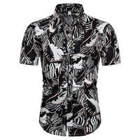 Vintage Havajska majica za muškarce kratki rukav kubansku košulju na havajskim uzorkama bluza i majica