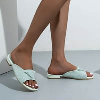 DMQupv Sandal klinovi za žene Ležerne prilike papuče ravne cipele Retro sandale papuče od kristala dva