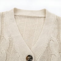 Gwiyeopda Chunky Knit Cardigan džemperi za žene dugih rukava na dugih rukava pletiva
