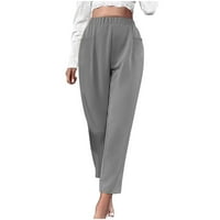 Jsaierl plus veličine pantalone za žene ljeto visokog struka pant s džepovima Dressy casual pantalone