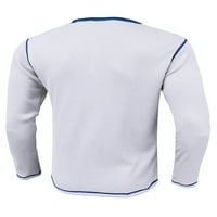 Leuncero muške košulje s dugim rukavima majica Crew vrat muške redovne fit bluze casual waffle osnovni