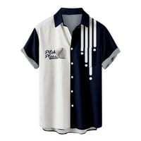 Baseball majice za muškarce Ležerne prilike ljetne kratkih rukava dolje Grafički majica Trendy Ljetna