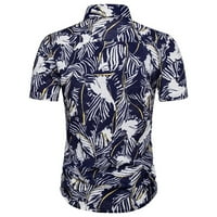 Ljetna vintage tiskana majica Muška majica kratkih rukava Kubanska majica Havajski uzorak uzorak kratkih