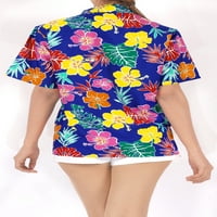 Bay Womenska plaža Havajska majica kratki rukav na majici xl plavi, posy