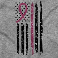 Rak dojke ružičasta linija američka zastava dugih rukava majica muškarci žene brisco brendovi l