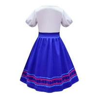 Encanto Girls Rođendanska odjeća ruffle rukavi cvjetne haljine suknje Princess party haljina Djevojke