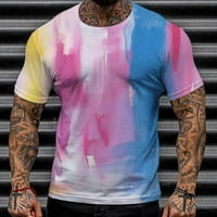 Košulje za muškarce prevelizirane fit digitalni tiskani kratki rukav Ležerne prilike za okrugli vrat