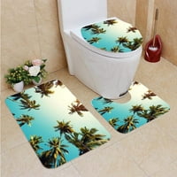 Palm drveće u kupaonici set za kupatilo Contour mat i toaletni poklopac poklopca
