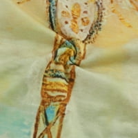 Yueulianxi Žene Moda Dragonflys Ispiši O-izrez kratkih rukava za odmor Labavi vrhovi bluza