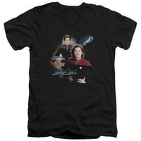 Star Trek - kapetan Janeway - Slim Fit V izrez - XX-Large