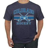 Divlji Bobby City of Colorado Hokej Fantasy Fon Sports Muška majica, Vintage Heather Mornarice, Mala