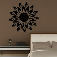 Farfi 3D Sun cvjetni ogledalo Zidno naljepnica Umjetnost Dnevna soba Kućni dekor naljepnica