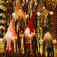 Shulemin Forest Old Man LED svjetlo GNOME Santa Privjesak za kućnu zabavu Decor Božićni ukras