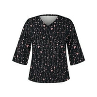 Dressy Bluze za žene Strungten ženska modna labava ležerna majica s majicama V-izrez