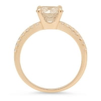 1.71ct okrugli šampanjac simulirani dijamant 14k žuti zlatni godišnjički angažman prsten veličine 4,5