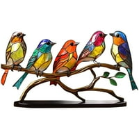 PaiSye ptice kućni ukras stakla u boji ručno izrađeni kreativni poklon ukras metalni ukras E