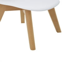 BB stolica, drvna noga; Moderna stolica bijela, po setu