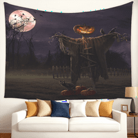 Halloween Dekorativna tapiserija, gotički čarobnjak skeletyn tapiserija, za spavaće sobe lobanje zagrljaj