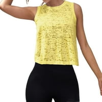 Žene Activewear Sports Tees & Rezervoari Grafički print Okrugli vrat Srednje rastezanje Žuta l