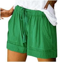 Pgeraug ženske hlače udobne crtež klipa elastična struka džepova labave hlače za žene mint zelene 2xl