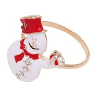 Božićni salvetinski prstenovi Božićni držač za salvete jelen sretan božićni santa šešir crveni luk božićne