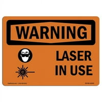 Prijava OS-WS-D-1014-L- OSHA znak upozorenja - laser u upotrebi sa simbolom