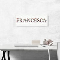 Francesca Girls Naziv sobe Dekor platna Art Print - Veličina: 36 12