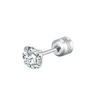 Naušnice za žene Titanium čelične stilskim okruglim cirkonskim minđuše za sitne igle od nehrđajućeg čelika za obnavljane minđuše za osjetljive jednostavne dijamantske naušnice
