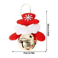 Heiheiup Bells ukrasi lutke ukrasi Tree Božić Holding Božićni božićni privjesci Dekoracija vise gudačke