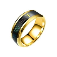 Fledorashia prstenovi za žene Mather's Day Pokloni Moda Fizička inteligentna temperatura Par prsten za prsten za prsten