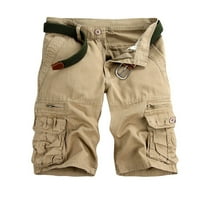 Cacommmark PI muške kratke hlače čista boja na otvorenom Pocket plaža Radna pantalona za teretna kratke