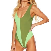 Amousa ženska seksi blokira boju bikini s grudnjakom i bez čelika plivajući kupaći kostim ženski