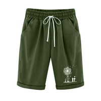 Summer Shorts Hotcos Cvjetni print ošišao Ženske kratke hlače Army Green 2xl