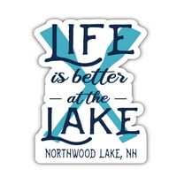 Northwood jezero New Hampshire Suvenir Frižider Magnet veslački dizajn 4-pakovanje