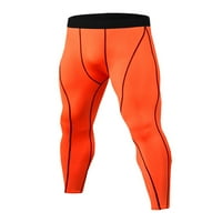 Glonme kompresijske hlače sa čvrstim bojama za muškarce Aktivne fitness gamaše Slim Fit elastična stručna
