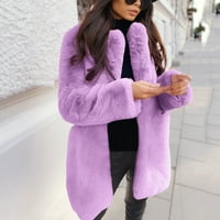 Ženski modni kaput zimski topli debeli kaput čvrsti kaput Outercoat rever toplinski jakni kardigan kaput