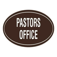 Ovalni pastorski uredski znak - veliki 3,6x9