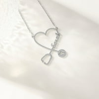 Personalizirani prilagođeni naziv Ogrlice privjesak na nakit u obliku srca za žene