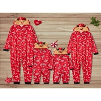 Patpat Reindeer Božićna porodica koja odgovara pidžami za obitelj, veličina djece djece - odrasla osoba,