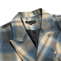 Leey-World Blazers za muškarce muški jesen i zimsko odijelo dvostruko pleteno dugme rever multi džepni