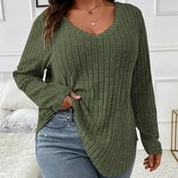 Zimska ženska košulja Plus džemper za žene za žene Jesen Ležerne prilike pulover Duks pletenica Twedy Solid Dugi rukav dugim rukavima vrši tjedne ponude