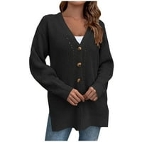 Voncosova ženska traper jakna - gumbi sa čvrstim bojama jesen zima labavi fit casual tople lagane jean