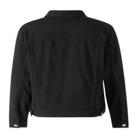 Loliuicca traper jakna za žene Vintage Tie Dye Ripped Jean Jacket prevelizirani strogi patchwork uznemiren