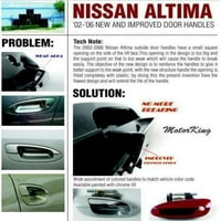 Motorking prednji par i stražnji desni set vanjski ručke vrata kompatibilan sa 02- Nissan Altima KY