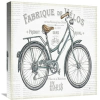Global Galerija 'Bicikli I' by Daphne BrissonNet se protezala platno Zidna umjetnost